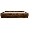 vidaXL Cadre de lit sans matelas ch&ecirc;ne fum&eacute; 120x200 cm