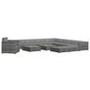 vidaXL Salon de jardin 13 pcs avec coussins r&eacute;sine tress&eacute;e gris