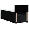 vidaXL Sommier &agrave; lattes de lit avec matelas Noir 90x190 cm Tissu