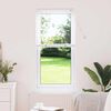 vidaXL Store de Fen&ecirc;tre avec des rideaux Blanc Aluminium