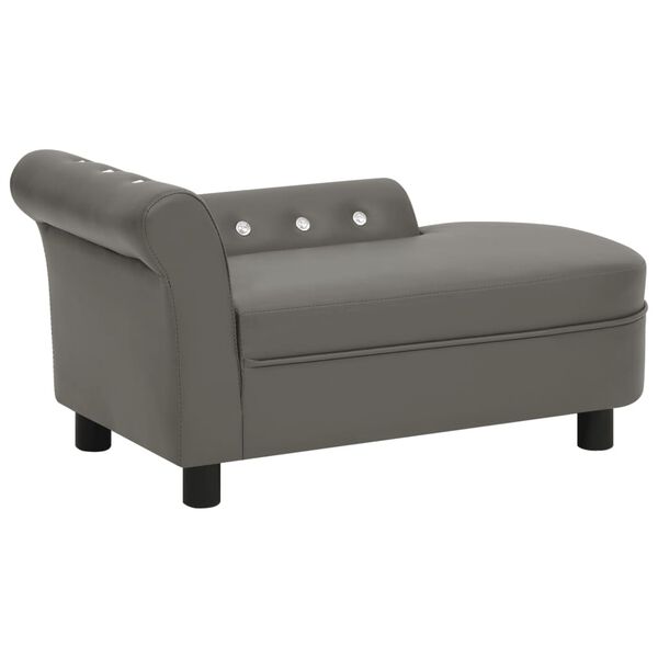 vidaXL Canap&eacute; pour chien Gris 83x45x42 cm Similicuir