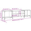 vidaXL Meuble TV noir 203x37x50 cm bois d'ing&eacute;nierie