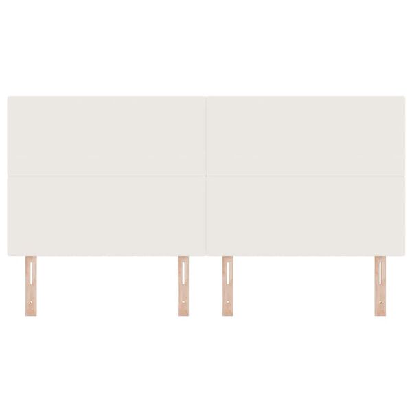 vidaXL T&ecirc;te de lit avec t&ecirc;te de lit Cr&egrave;me 200 cm Cuir synth&eacute;tique