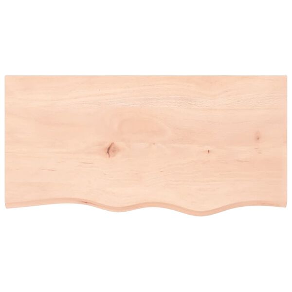 vidaXL Dessus de table 80x40x(2-4) cm bois de ch&ecirc;ne massif non trait&eacute;
