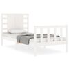 vidaXL Cadre de lit sans matelas blanc bois de pin massif