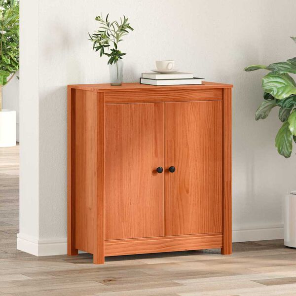 vidaXL Buffet Brun cire 70 x 35 x 80 cm Pin massif