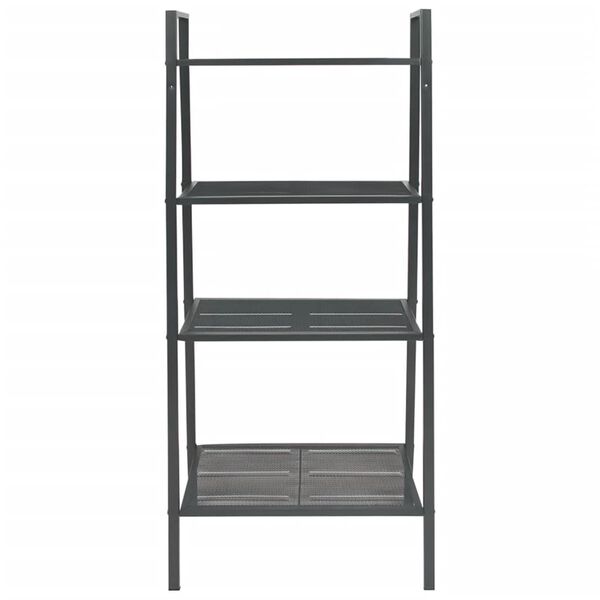 vidaXL Biblioth&egrave;que &eacute;chelle 4 niveaux M&eacute;tal Anthracite