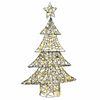 vidaXL Sapin de No&euml;l avec 120 LED Blanc chaud 120 cm Rotin