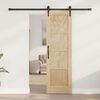 vidaXL Porte coulissante ORKDAL Naturel et Noir 61 x 198,5 cm