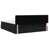 VidaXL Cadre de lit ottoman avec matelas noir 200x200cm tissu
