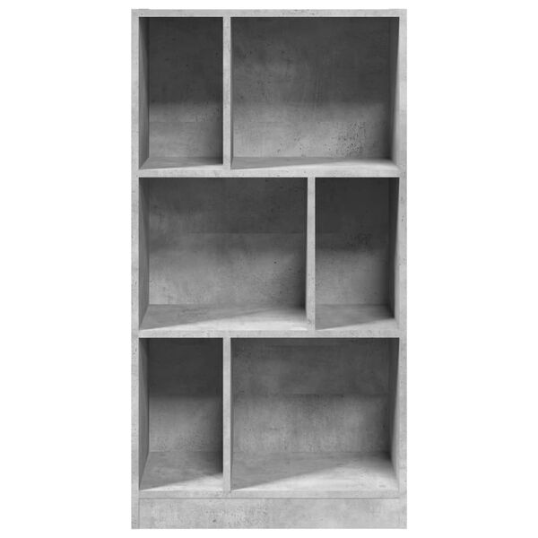 vidaXL Biblioth&egrave;que gris b&eacute;ton 57x28,5x107,5 cm bois d'ing&eacute;nierie