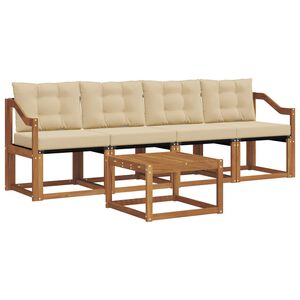 vidaXL Ensemble de canap&eacute;s d'ext&eacute;rieur 5 pc Naturel et Beige