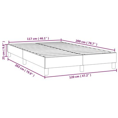 vidaXL Cadre de lit sans matelas crème 120x200 cm tissu