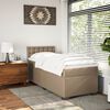 vidaXL Sommier &agrave; lattes de lit avec matelas Cappuccino 90x190 cm