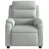 vidaXL Fauteuil de massage inclinable gris clair velours