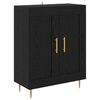 vidaXL Haut Armoire Ch&ecirc;ne noir 69,5 x 34 x 180 cm Bois d'ing&eacute;nierie