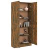 vidaXL Armoire à livres Chêne fumé 82,5x30,5x185,5cm Bois d'ingénierie