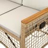 vidaXL Ensemble de canap&eacute;s inclinables de jardin Beige et blanc cr&egrave;me