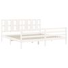 vidaXL Cadre de lit sans matelas blanc 200x200 cm bois massif