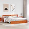 vidaXL Cadre de lit avec stockage 2 pcs Cire marron Bois de Pin Massif