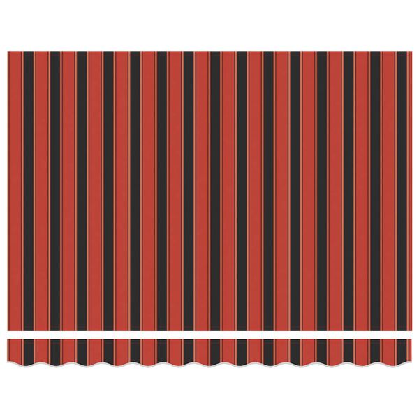 vidaXL Auvent R&eacute;tractable Orange et Noir 300 x 250 cm