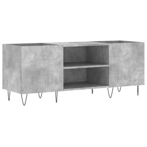 vidaXL Armoire &agrave; disques gris b&eacute;ton 121x38x48 cm bois d'ing&eacute;nierie