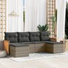 vidaXL Salon de jardin 6 pcs avec coussins gris r&eacute;sine tress&eacute;e