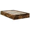vidaXL Lit de Rangement Ch&ecirc;ne fum&eacute; 100 x 200 cm Bois d'ing&eacute;nierie