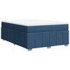 vidaXL Sommier &agrave; lattes de lit avec matelas Bleu 140x190 cm Tissu