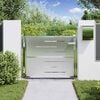 vidaXL Porte de Jardin Argenté 100 x 75 cm Acier inoxydable