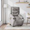 vidaXL Fauteuil de massage inclinable gris nuage tissu