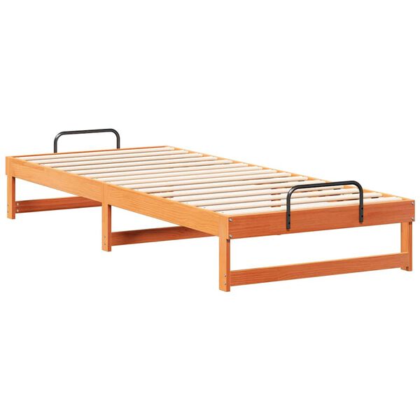 vidaXL Cadre de lit Marron 90 x 220 cm Pin massif