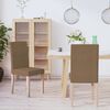 vidaXL Chaises &agrave; manger lot de 2 marron tissu