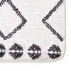 vidaXL Tapis lavable 80x300 cm Noir et blanc