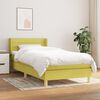 vidaXL Sommier &agrave; lattes de lit avec matelas Vert 100x200 cm Tissu