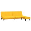 vidaXL Canap&eacute;-lit &agrave; 2 places avec repose-pied Jaune Velours