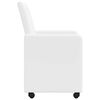 vidaXL Chaises de Salle &agrave; Manger avec Roues avec des roues 2 pcs Blanc