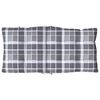 vidaXL Coussins de chaise &agrave; dossier bas lot de 4 motif &agrave; carreaux gris