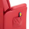vidaXL Fauteuil de massage inclinable Rouge Similicuir