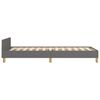 vidaXL Cadre de lit sans matelas gris fonc&eacute; 90x190 cm tissu