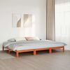 VidaXL Cadre de lit familial sans matelas marron cir&eacute; 270x200 cm