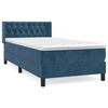 vidaXL Sommier &agrave; lattes de lit avec matelas Bleu fonc&eacute; 90x200 cm