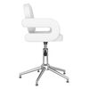 vidaXL Chaises pivotantes &agrave; manger lot de 4 blanc similicuir