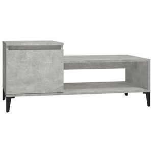vidaXL Table basse Gris b&eacute;ton 100x50x45 cm Bois d'ing&eacute;nierie