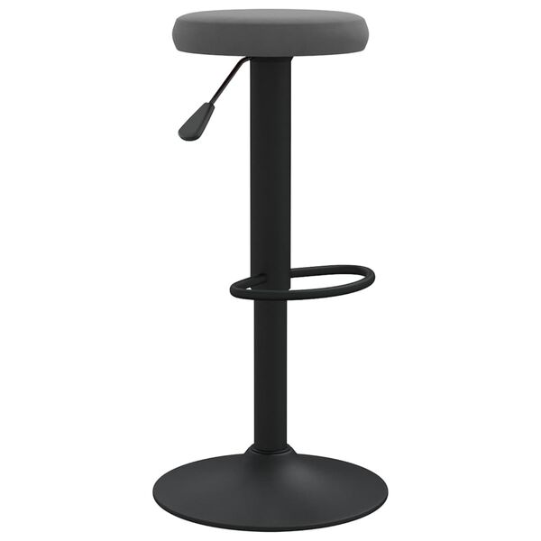 vidaXL Tabourets de bar lot de 2 gris fonc&eacute; velours