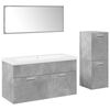 vidaXL Ensemble de meubles de salle de bain 4 pcs gris b&eacute;ton