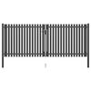 vidaXL Portail de jardin en acier 400 x 125 cm anthracite