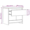 vidaXL Table de chevet ch&ecirc;ne artisanal 40x30x39 cm bois d'ing&eacute;nierie