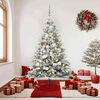 vidaXL Arbre de No&euml;l artificiel pr&eacute;-&eacute;clair&eacute; avec ensemble de boules