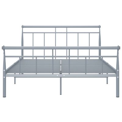 vidaXL Cadre de lit sans matelas gris métal 140x200 cm